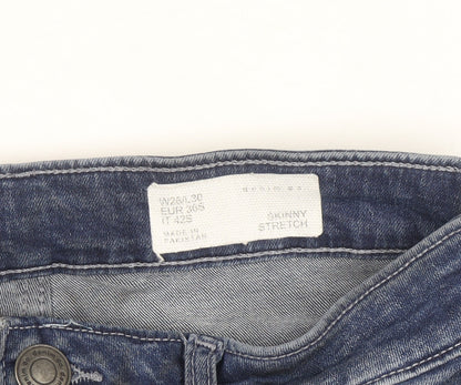 Primark Women's Blue Skinny Stretch Jeans Size 10 Regular