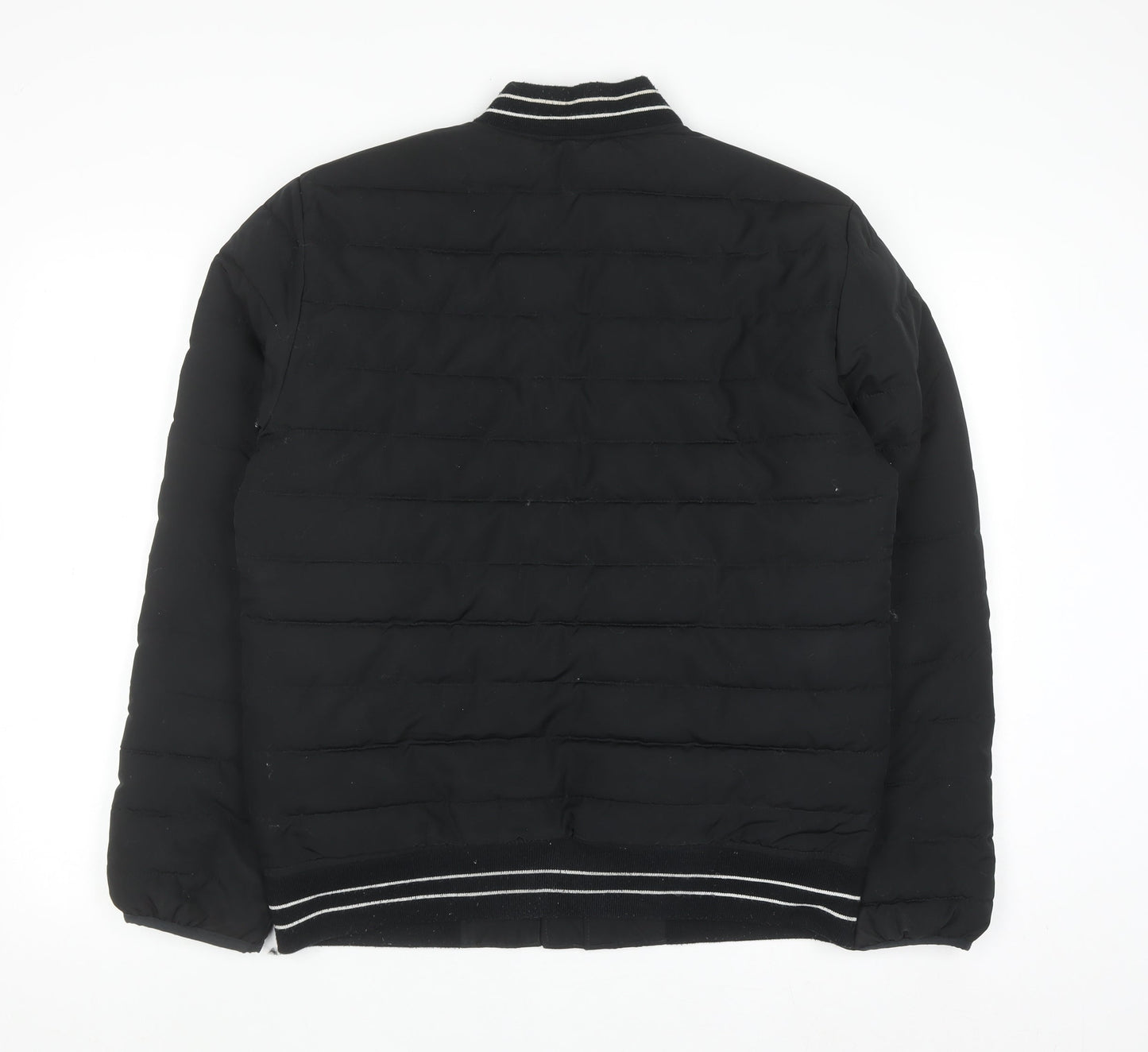 Hollister Mens Black S Varsity Jacket Padded Bomber Style