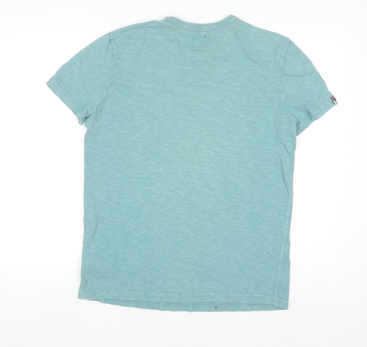 Superdry Men's Green Graphic Print Crew Neck Cotton T-Shirt Size M