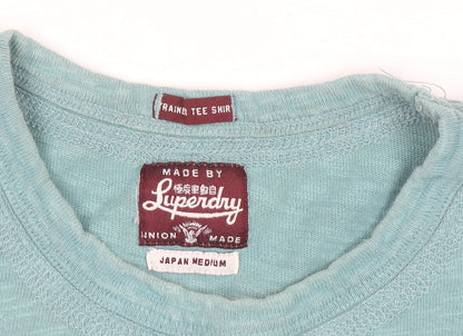 Superdry Men's Green Graphic Print Crew Neck Cotton T-Shirt Size M