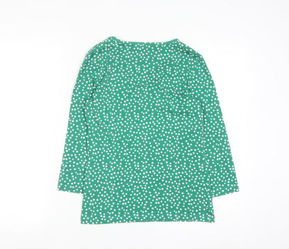 Kettlewell Women's Green Polka Dot 3/4 Sleeve Scoop Neck T-Shirt Size S