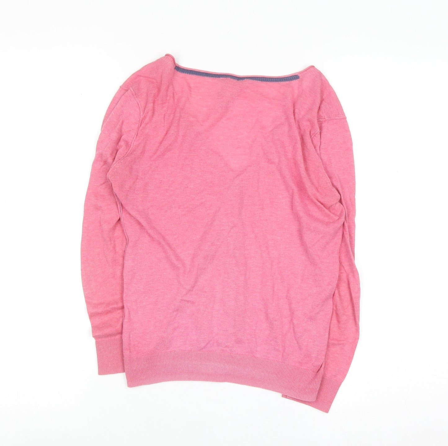 White Stuff Women's Pink V-Neck Button Cardigan Size 10