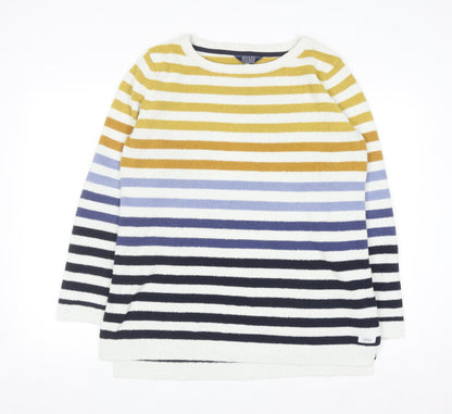 Joules Womens Multicoloured Striped Crew Neck Pullover Jumper Size 12