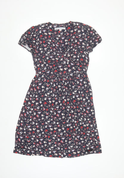 Crew Clothing Co. Women's Multicoloured Floral Fit & Flare Dress Size 10