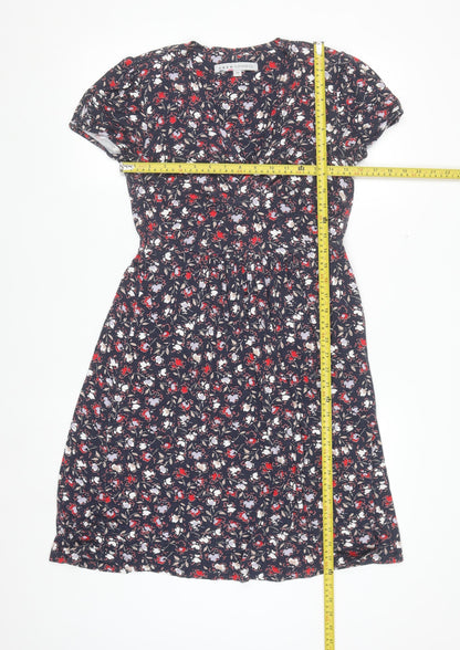 Crew Clothing Co. Women's Multicoloured Floral Fit & Flare Dress Size 10