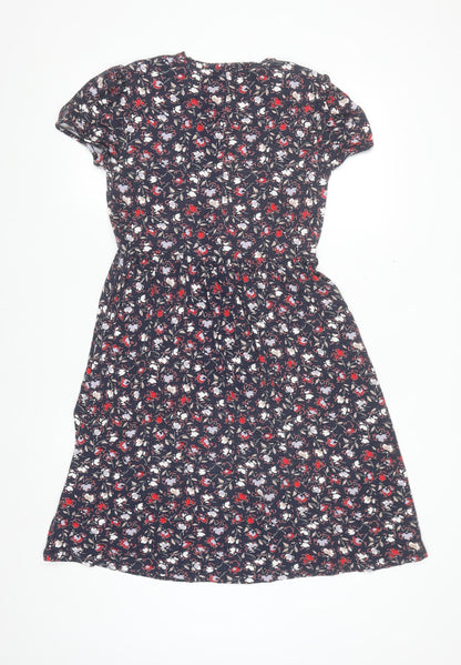 Crew Clothing Co. Women's Multicoloured Floral Fit & Flare Dress Size 10