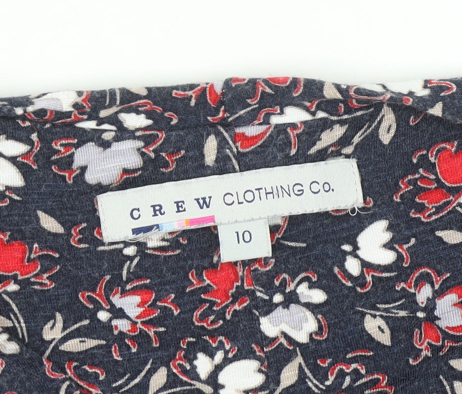 Crew Clothing Co. Women's Multicoloured Floral Fit & Flare Dress Size 10