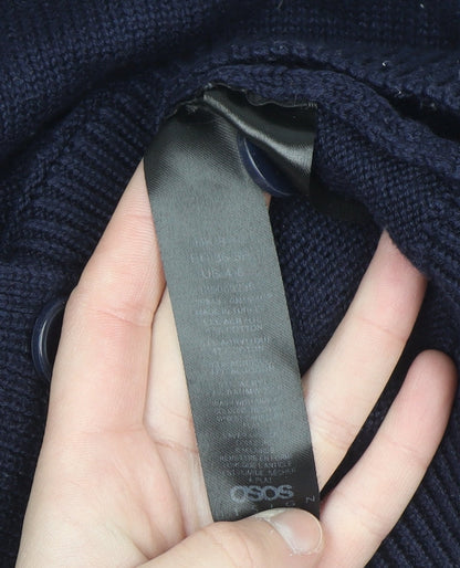ASOS DESIGN Women's Navy Blue Cropped Cardigan Size S