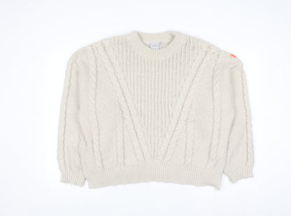Scamp & Dude Women’s Ivory Cable-Knit Pullover Jumper Size 20