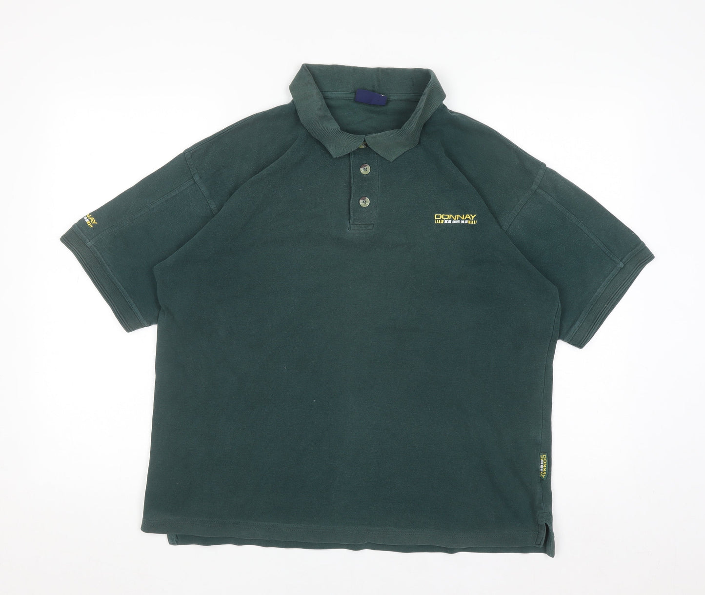 Donnay International Men's Green Cotton Short Sleeve Polo Shirt M