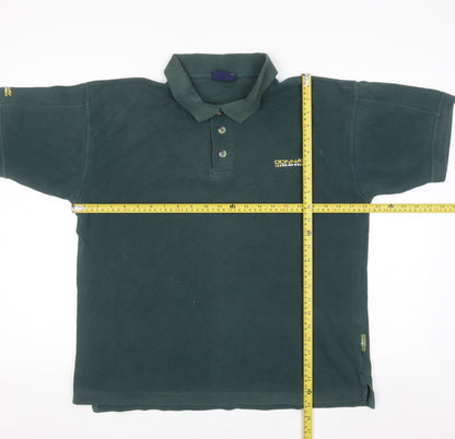 Donnay International Men's Green Cotton Short Sleeve Polo Shirt M