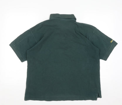 Donnay International Men's Green Cotton Short Sleeve Polo Shirt M
