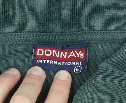 Donnay International Men's Green Cotton Short Sleeve Polo Shirt M