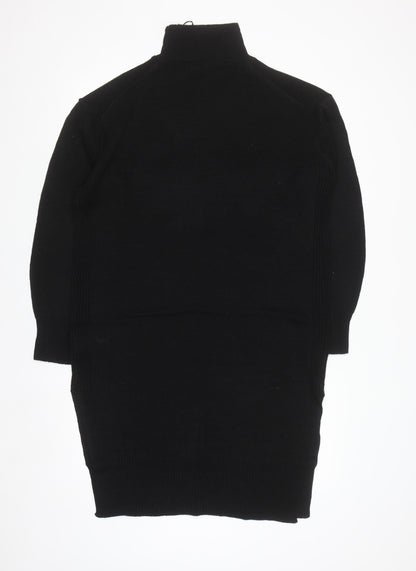 Brave Soul Women’s Black Roll Neck Tunic Jumper Size 12