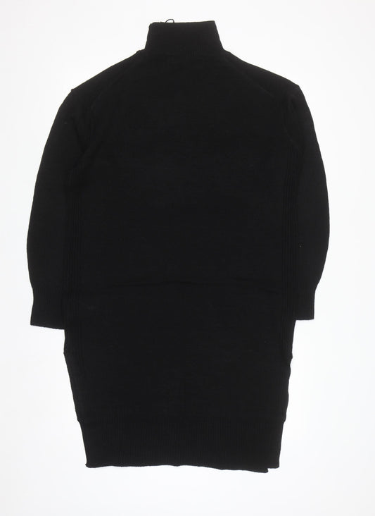 Brave Soul Women’s Black Roll Neck Tunic Jumper Size 12