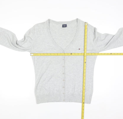 Tommy Hilfiger Men’s Grey Cotton V-Neck Cardigan XL