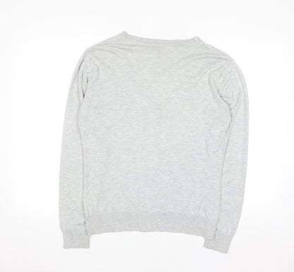 Tommy Hilfiger Men’s Grey Cotton V-Neck Cardigan XL