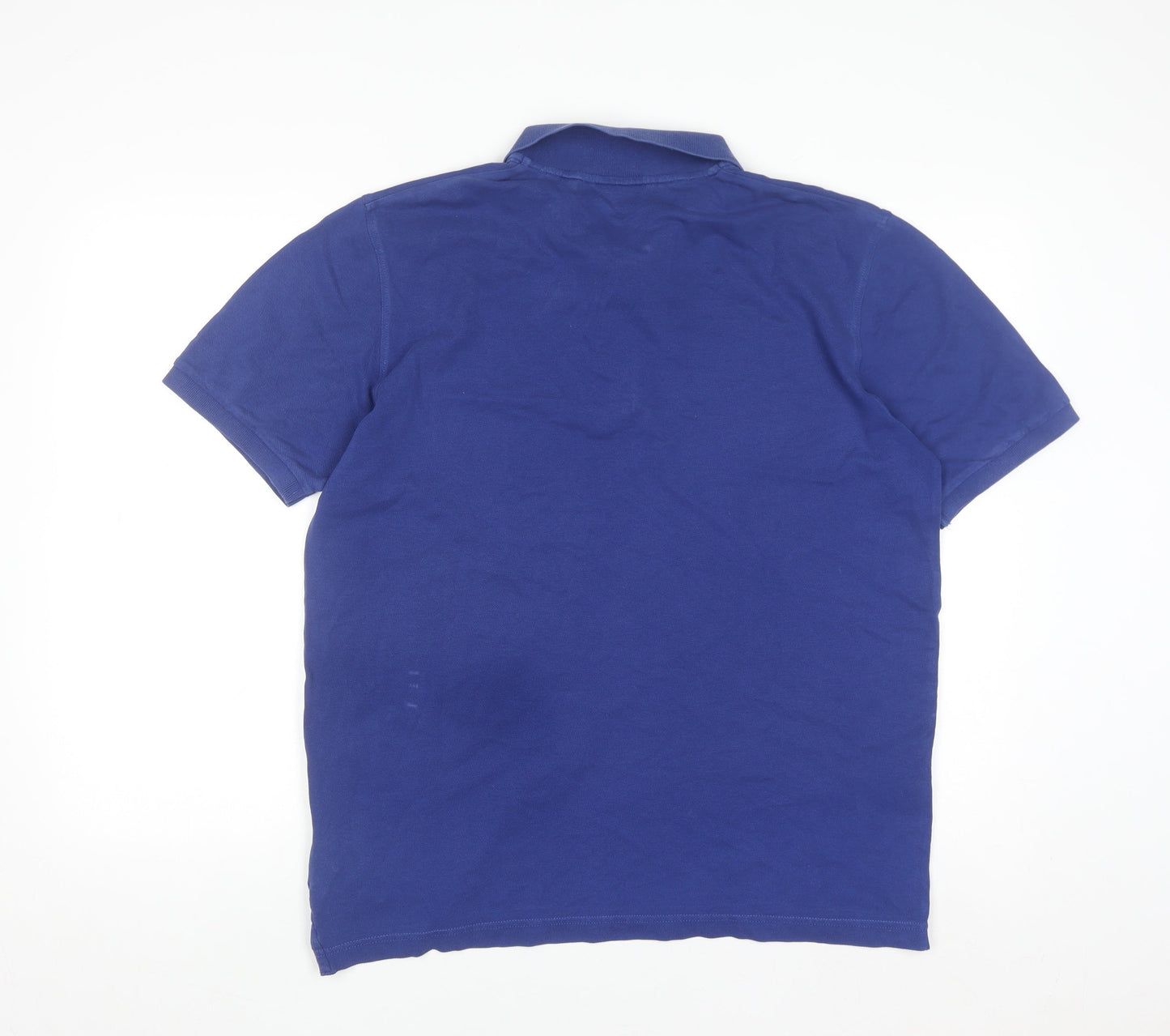 GANT Men's Blue Cotton Short Sleeve Polo Shirt Size L