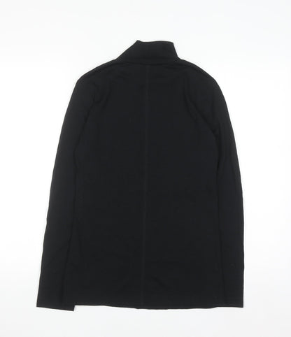 Marks and Spencer Women Black Roll Neck Long Sleeve Jersey Top Size 10