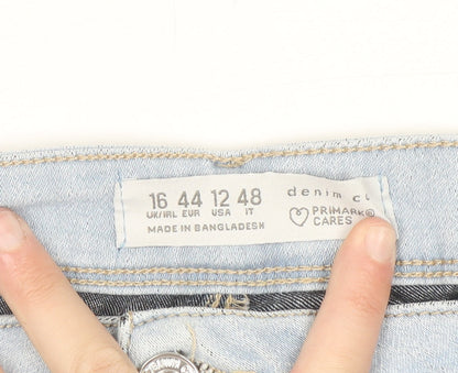 Primark Women’s Light Blue Skinny Denim Jeans Size 16