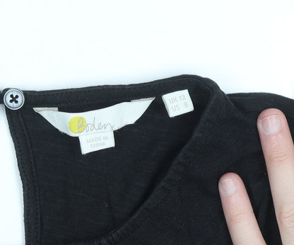Boden Women's Black 100% Cotton Long Sleeve Blouse UK 12