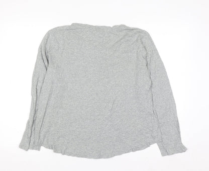 Ralph Lauren Women’s Grey Long Sleeve Henley Jersey Top Size XL
