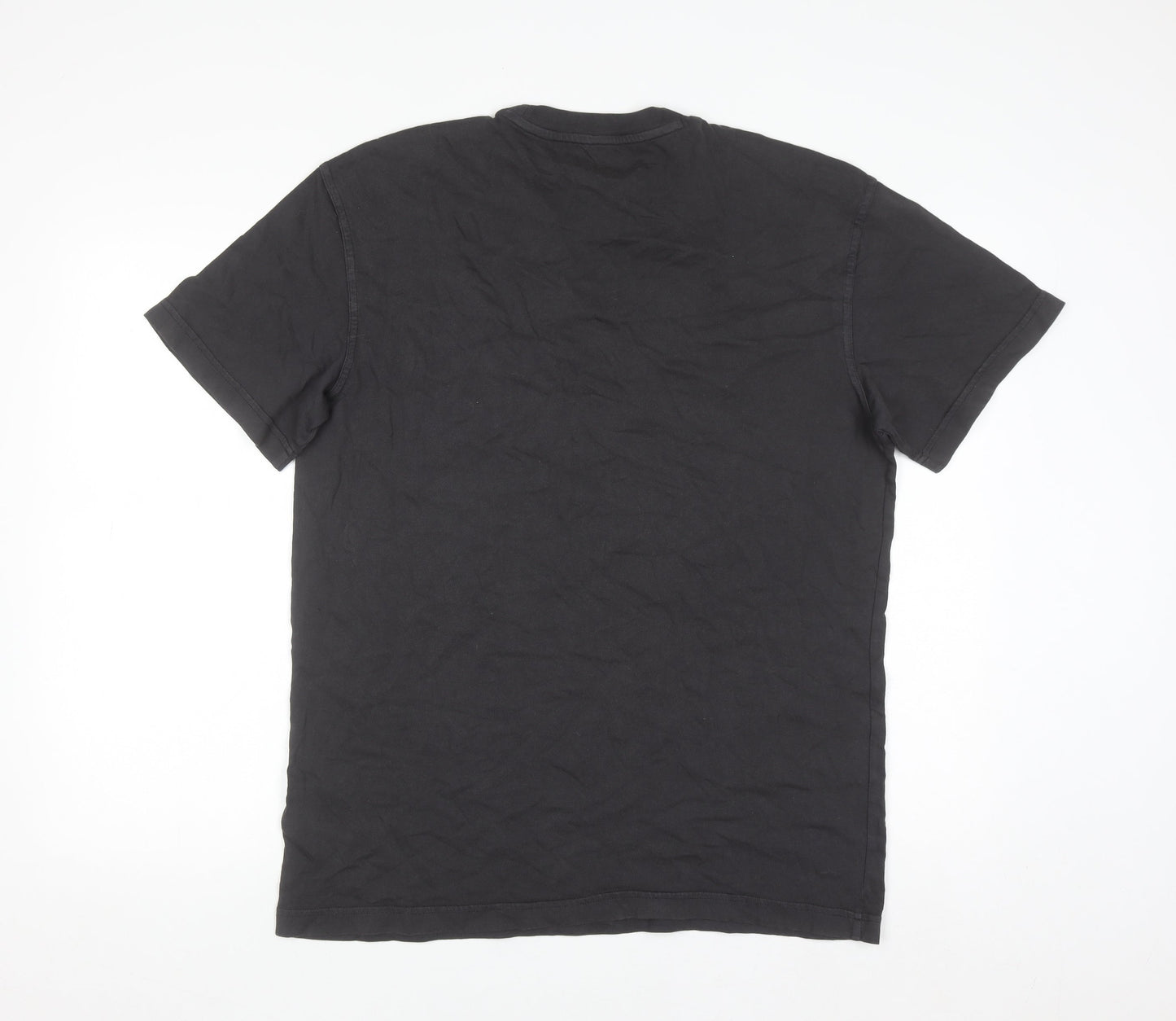 Lee Men's Black Cotton Relaxed Fit Crew Neck T-Shirt Size M