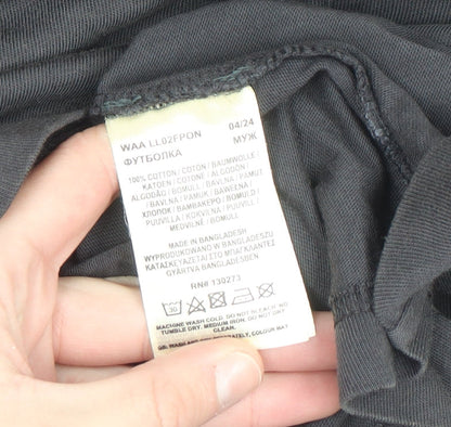 Lee Men's Black Cotton Relaxed Fit Crew Neck T-Shirt Size M