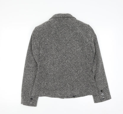 Principles Petite Grey Woven Single-Breasted Blazer Women’s Size 10