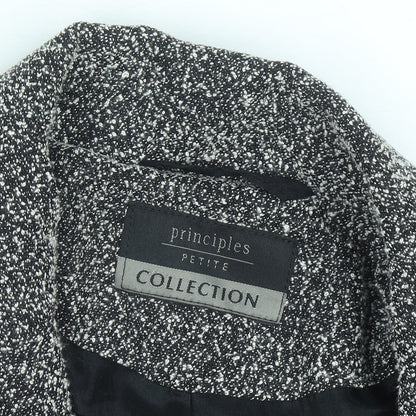 Principles Petite Grey Woven Single-Breasted Blazer Women’s Size 10