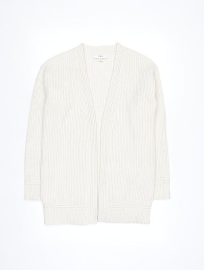 Marks and Spencer Women Ivory Long Sleeve Knit Cardigan XS