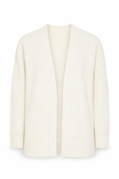 Marks & Spencer Women Ivory Long Sleeve Knit Cardigan XS