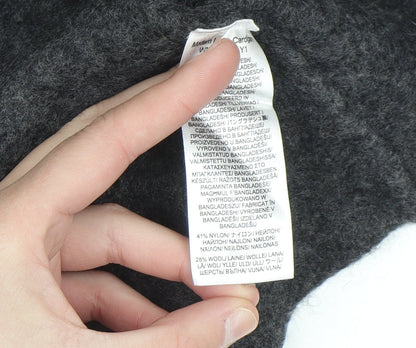 Seasalt Cornwall Women's Grey Alpaca Wool Open Cardigan UK 12