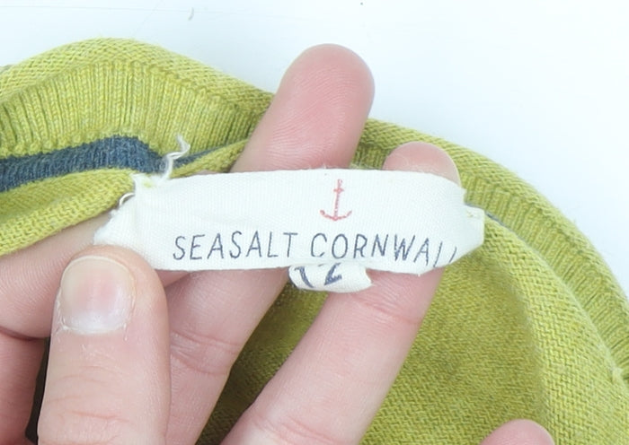 Seasalt Cornwall Women Green Size 12 Cotton Cardigan