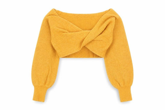 Urban Outfitters Women’s Yellow Knit Shrug Jumper XS