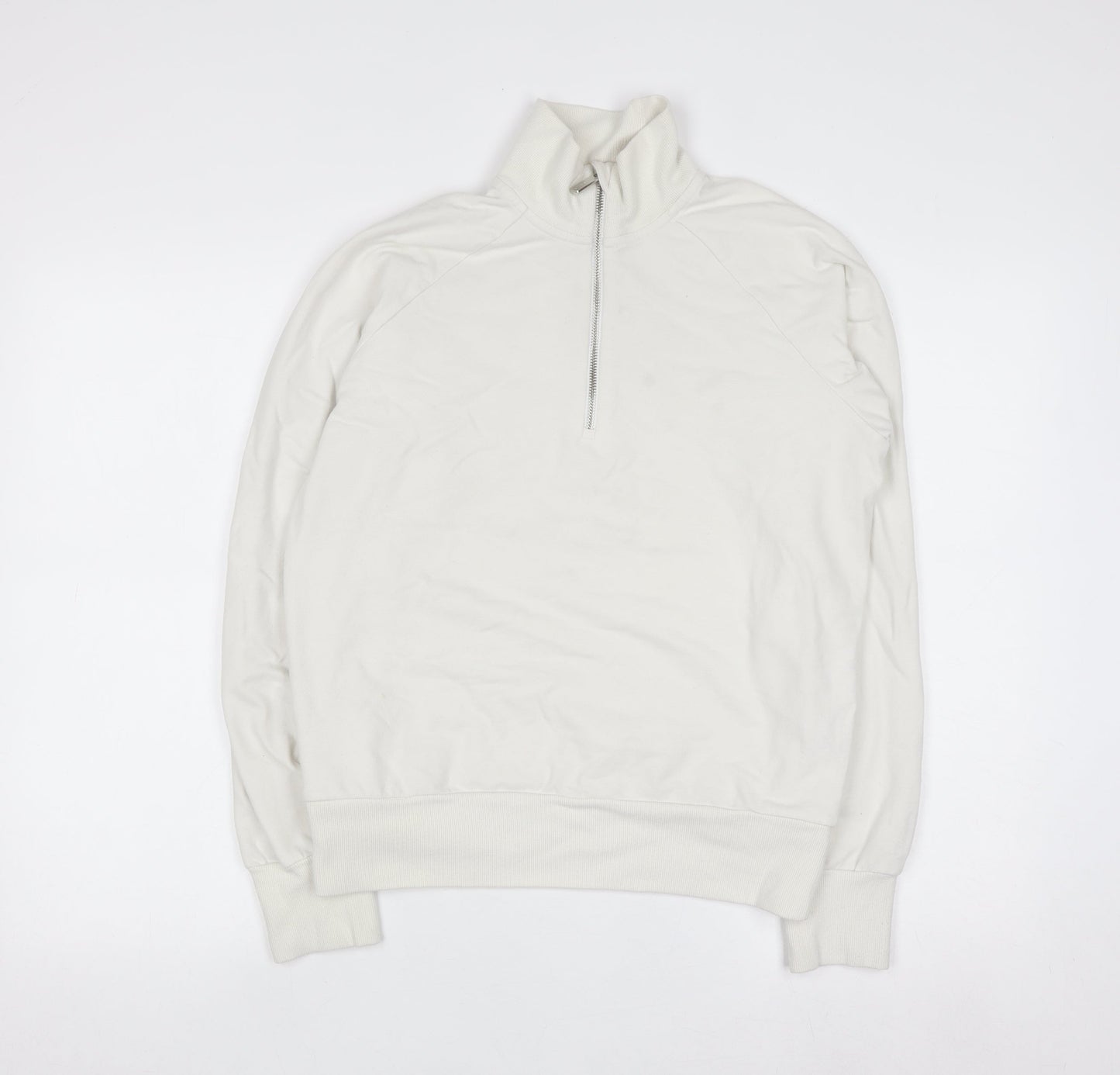 Sweaty Betty Women's White 1/2 Zip Pullover Sweatshirt Size 10