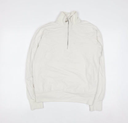 Sweaty Betty Women's White 1/2 Zip Pullover Sweatshirt Size 10