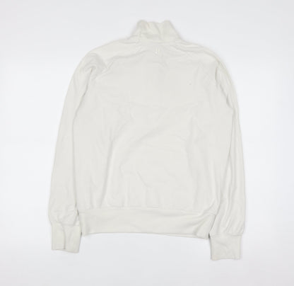 Sweaty Betty Women's White 1/2 Zip Pullover Sweatshirt Size 10