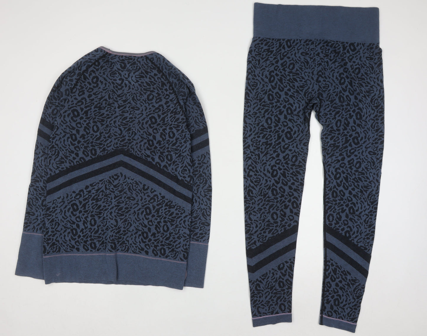 Next Elements Blue Leopard Print Loungewear Tracksuit Set L