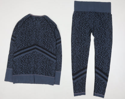 Next Elements Blue Leopard Print Loungewear Tracksuit Set L