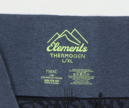 Next Elements Blue Leopard Print Loungewear Tracksuit Set L