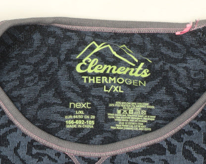 Next Elements Blue Leopard Print Loungewear Tracksuit Set L