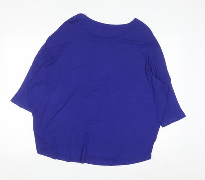 Phase Eight Women Blue Jersey Relaxed T-Shirt Size 16