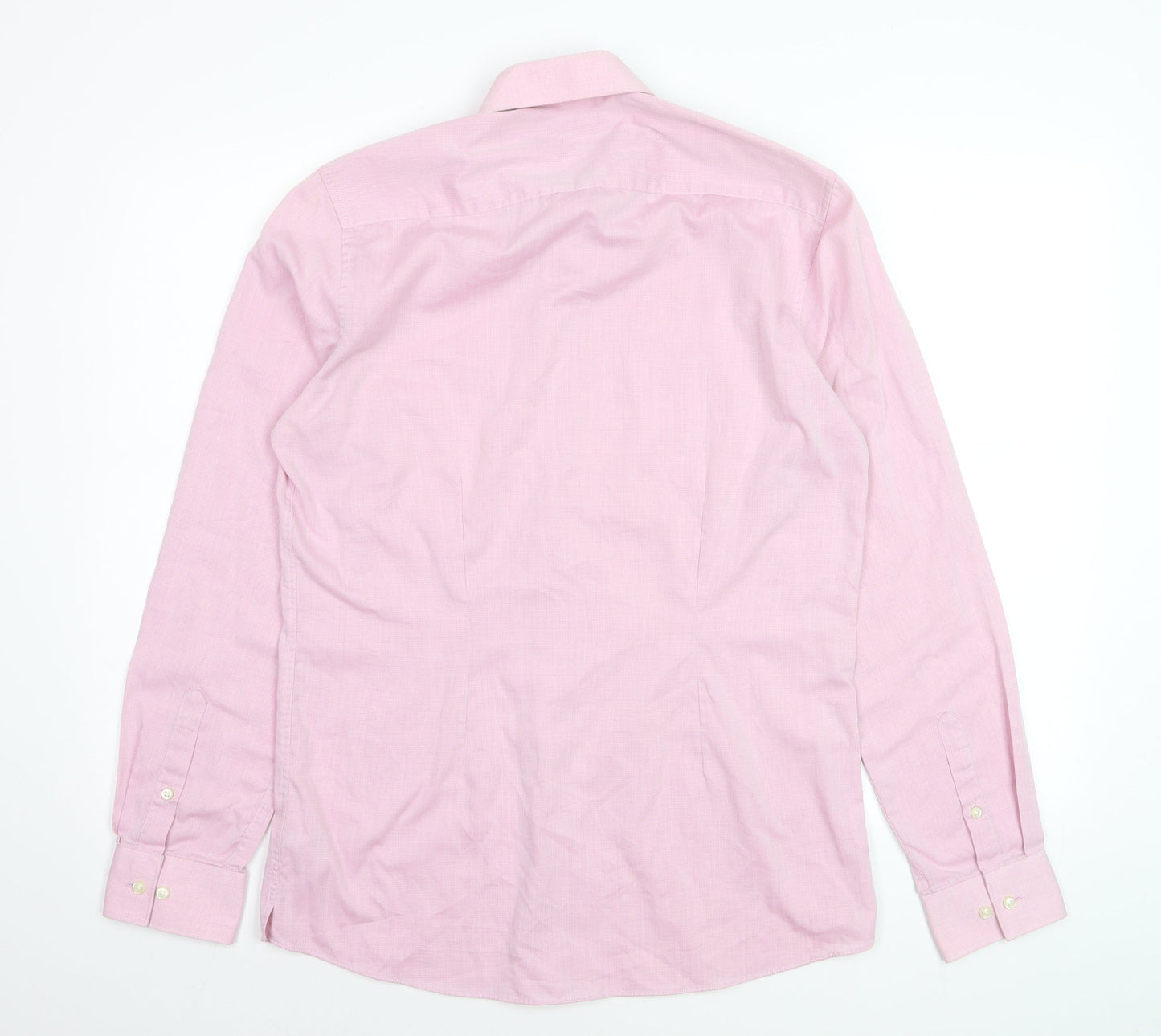 Next Men's Pink Slim Fit Long Sleeve Dress Shirt 15.5in 39cm