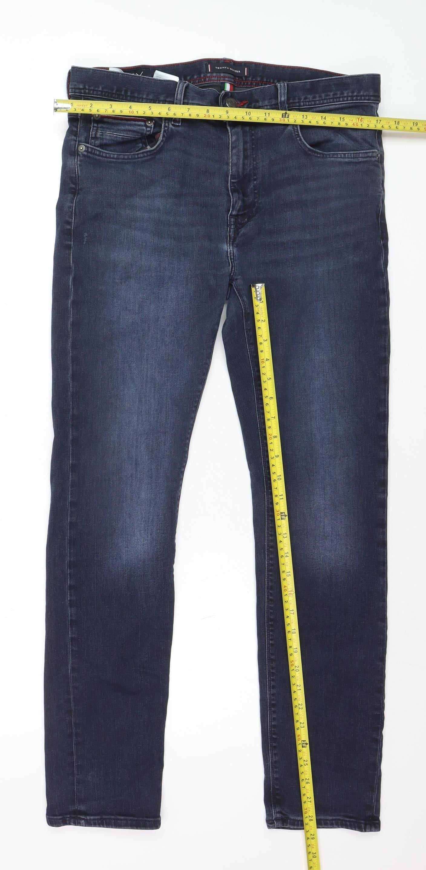 Tommy Hilfiger Women Blue Slim Fit Bleecker Stretch Jeans Size 14