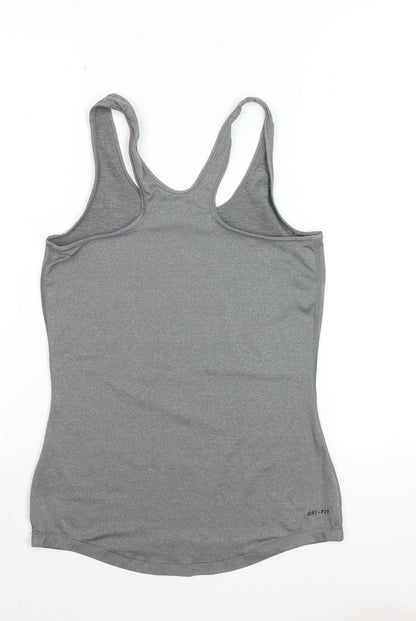 Nike Women Grey Dri-Fit Pro Racerback Tank Top Size S