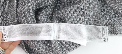 Mango Womens Grey Chunky-Knit Cardigan Small