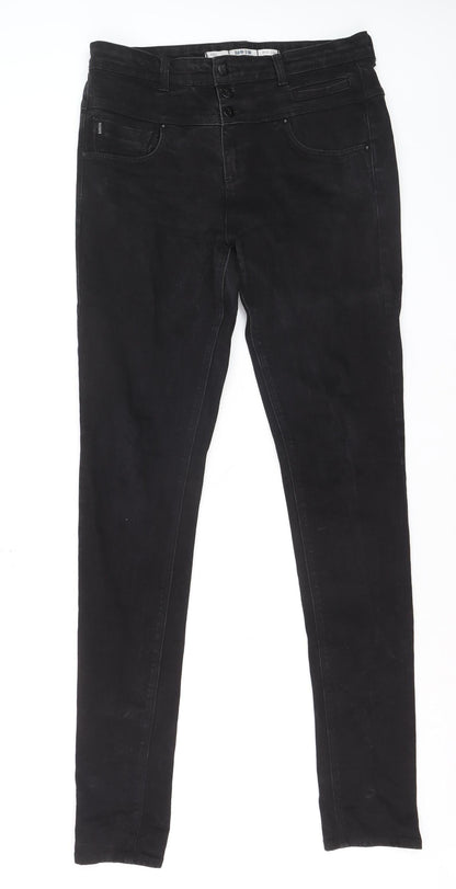 Moto Womens Black Tall Skinny Jeans Size 16 Long 32W 36L Cotton Stretch