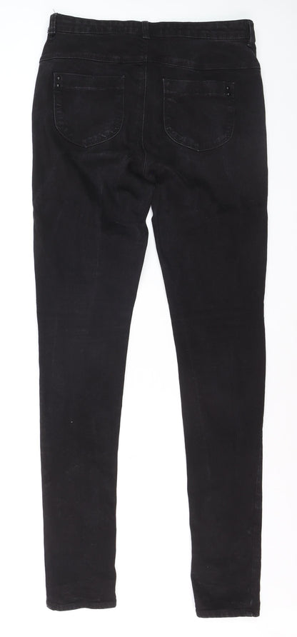 Moto Womens Black Tall Skinny Jeans Size 16 Long 32W 36L Cotton Stretch