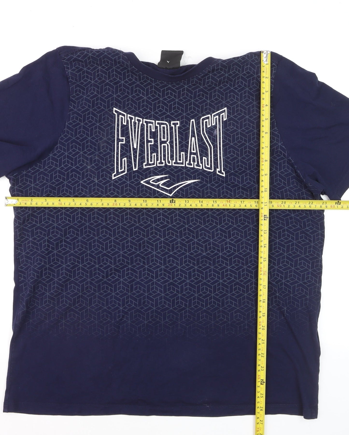Everlast Men's Blue Graphic Print Crew Neck Cotton T-Shirt XL